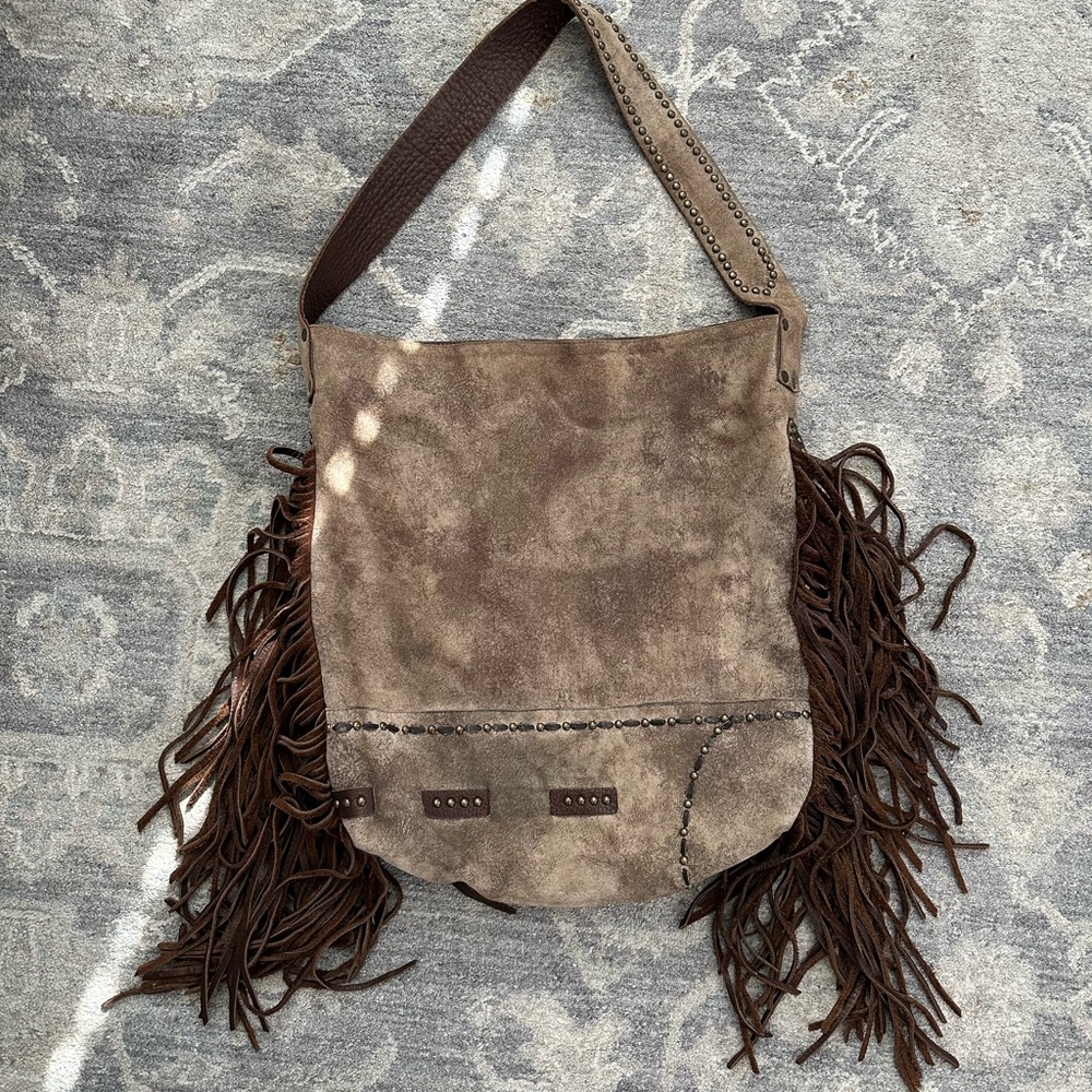 Juan Antonio distressed leather hobo bag - Picture 5 of 10